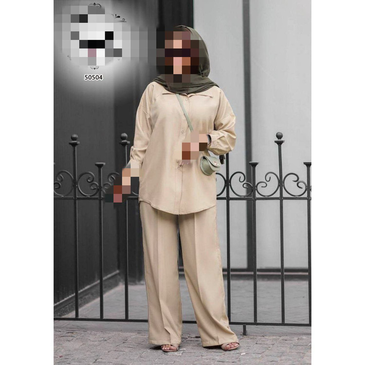 50504 ست مانتو شلوار شومیز شلوار ابرو بادی گِرَم بالا فری ۳۸ تا ۴۴