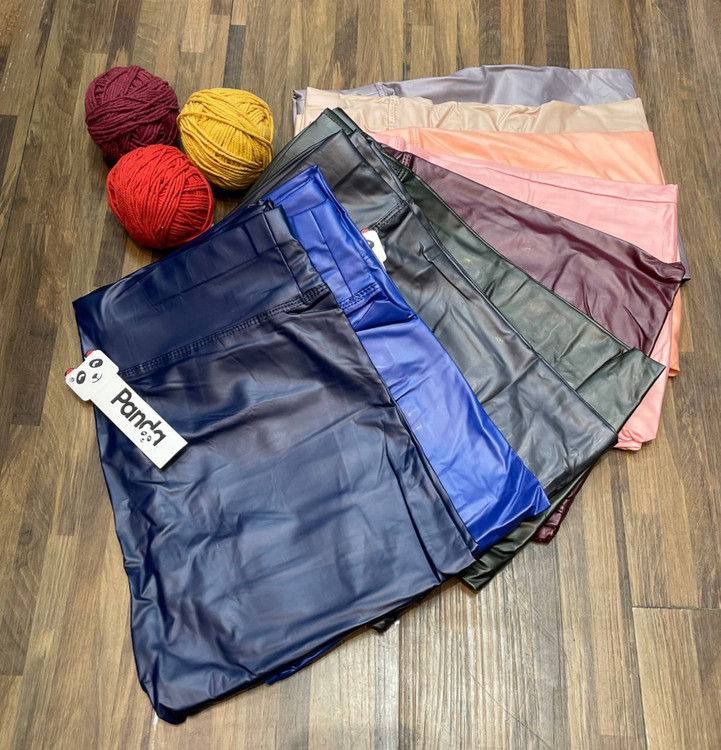 شلوار لگ لاتکس براق فول کشی کمر پهن گنی فری ۳۶ تا ۴۰ تن شیک