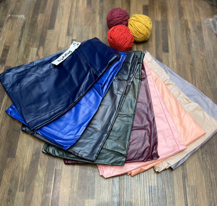 شلوار لگ لاتکس براق فول کشی کمر پهن گنی فری ۳۶ تا ۴۰ تن شیک