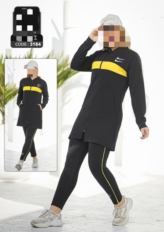 ست مانتو شلوار ورزشی دو نایک ۲ مدل سوپر غواصی اعلا فری ۳۸ تا ۴۴ تن شیک