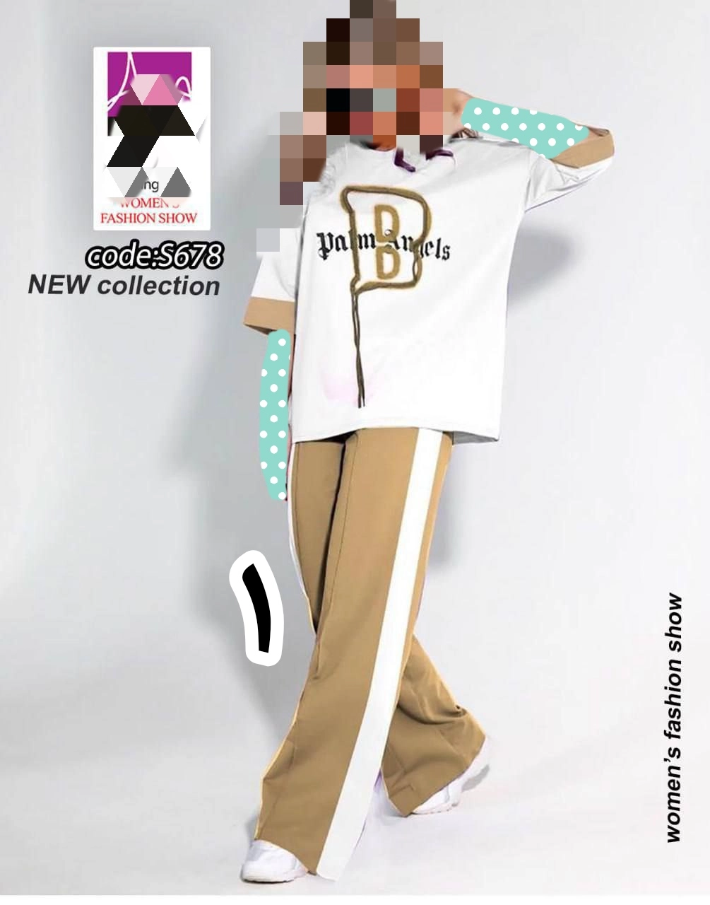 ست تیشرت و شلوار ویسکوز فول کشی صد در صد عالی فری ۳۶ تا ۴۲ تن شیک