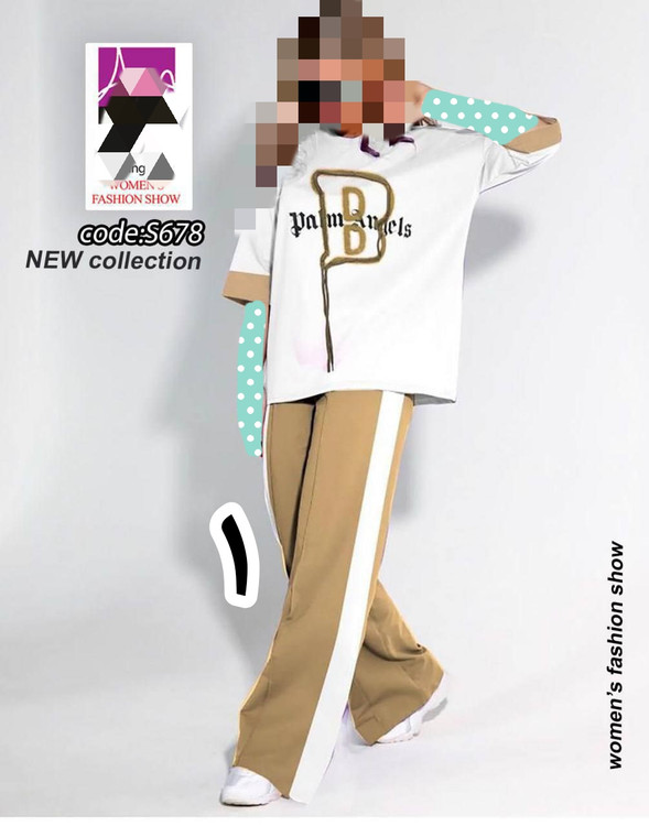 ست تیشرت و شلوار ویسکوز فول کشی صد در صد عالی فری ۳۶ تا ۴۲ تن شیک