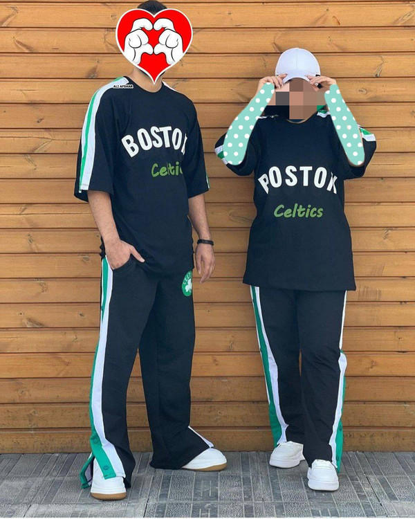 ست تیشرت شلوار زن وشوهری سوپر مازراتی عالی فری ۳۶ تا ۴۴ تن شیک