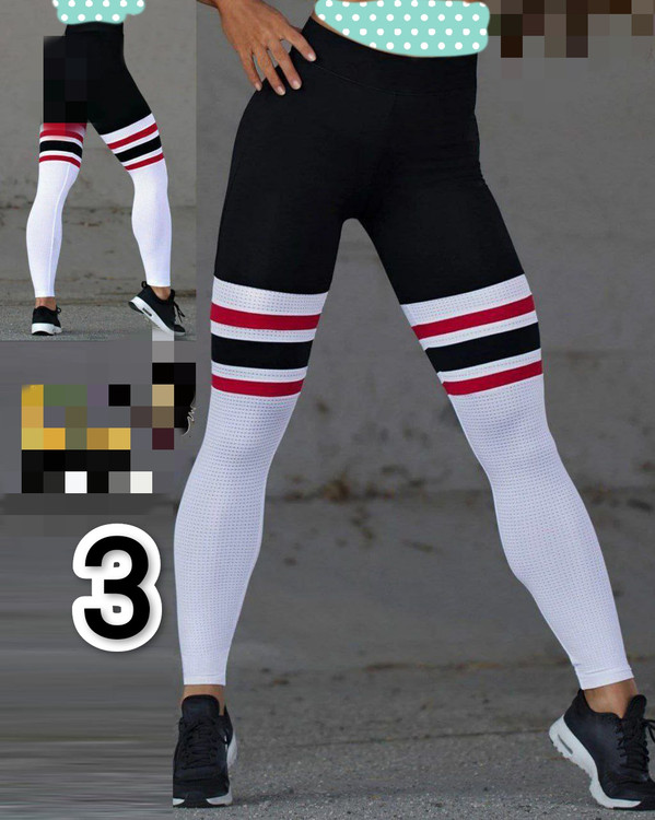 شلوار لگ کمرگنی ورزشی طرحدار چاپ ثابت سوپر غواصی عالی فری ۳۶ تا ۴۴ تن شیک