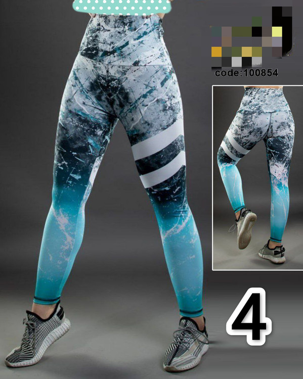 شلوار لگ کمرگنی ورزشی طرحدار چاپ ثابت سوپر غواصی عالی فری ۳۶ تا ۴۴ تن شیک