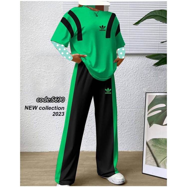 ست تیشرت و شلوار ویسکوز فول صد در صد کشسانی عالی فری ۳۶ تا ۴۲ تن شیک