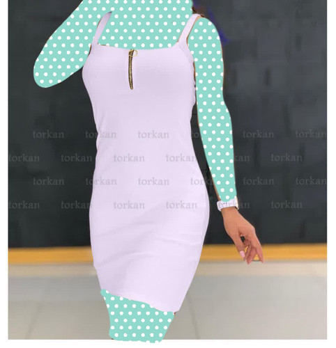 تونیک ماکسی کوتاه فانریپکبریتی عالی جلو یقه زیپ دار فری ۳۸ تا ۴۴ تن شیک