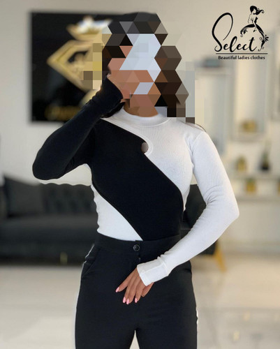 بادی دو رنگ ترکیبی جلو سینه اشکی فانریپ کبریتی تنظیم ۳ سایز فری ۳۸ تا ۴۲ به ۴۴ جذب تن شیک