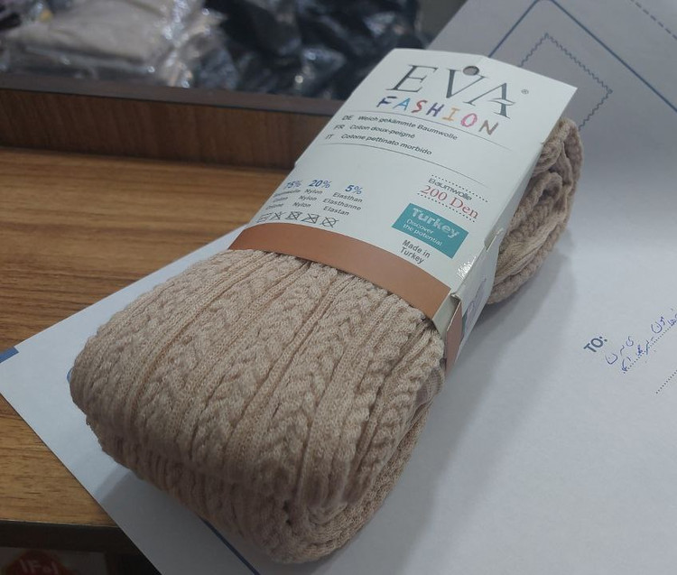 جوراب شلواری بافت گندمی ضخیم اورجینال چهار فاق ،فاق بلند فری از ۳۶ تا ۴۴ تن شیک