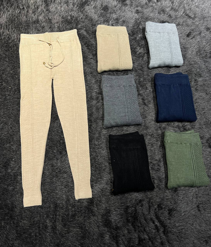 شلوار بافت اورجینال ضخیم گِرَم بالا گرم و لطیف فری ۳۸ تا ۴۶ تن شیک