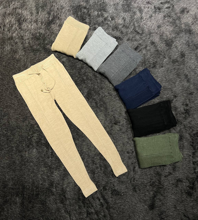 شلوار بافت اورجینال ضخیم گِرَم بالا گرم و لطیف فری ۳۸ تا ۴۶ تن شیک