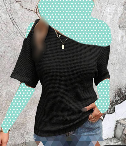 تیشرت یقه رومی آستین چاکدار جنس بیسکوییتی مراکشی قد ۶۰ فری ۳۶ تا ۴۲