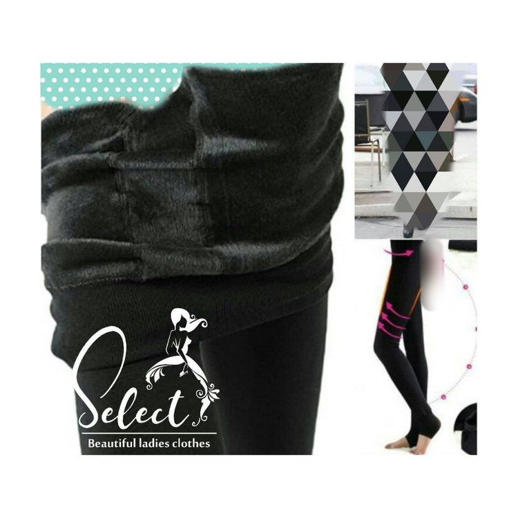 ساق شلواری داخل خز شَنِل دار چهار فاق قواره دار فری تا 48 تن تاک