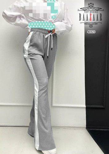 شلوار بوتکات دمپا گشاد بغل نواری گلکسی پشت کجراه عالی درجه یک فری ۳۶ تا ۴۲ تن شیک