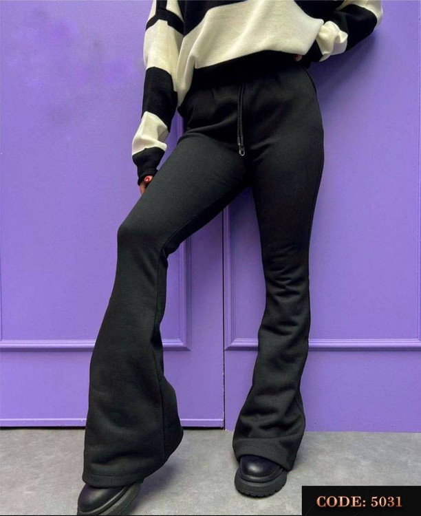 شلوار بوتکات دمپا گشاد دورس داخل کرکی عالی قد از کمر ۱۱۳ فری ۳۶ تا ۴۴ تن شیک