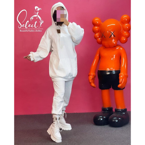 ست 3 تیکه کلاه هودی جاگر دورس داخل کرکی عالی فری 36 تا 42 تن شیک