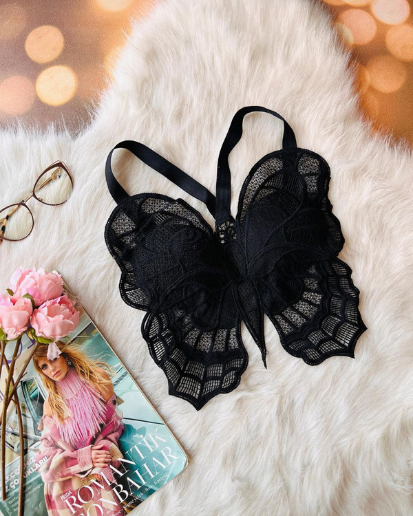 کراپ نیمتنه گیپور پروانه ای فانتزی و شیک قد ۳۷ فری از ۳۸ تا ۴۴ تن شیک