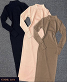 1504 پیراهن تونیک ماکسی بلند یقه اسکی فانریپ کبریتی عالی فری ۳۶ تا ۴۴ تن شیک