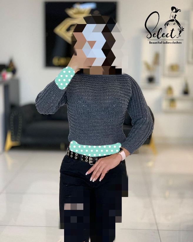 کراپ نیمتنه بافت قد ۴۶ فری ۳۶ تا ۴۴ تن شیک