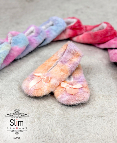 پاپوش آبرنگی زمستونی وارداتی تدی خزدار فری ۳۶ تا ۴۰ تن شیک