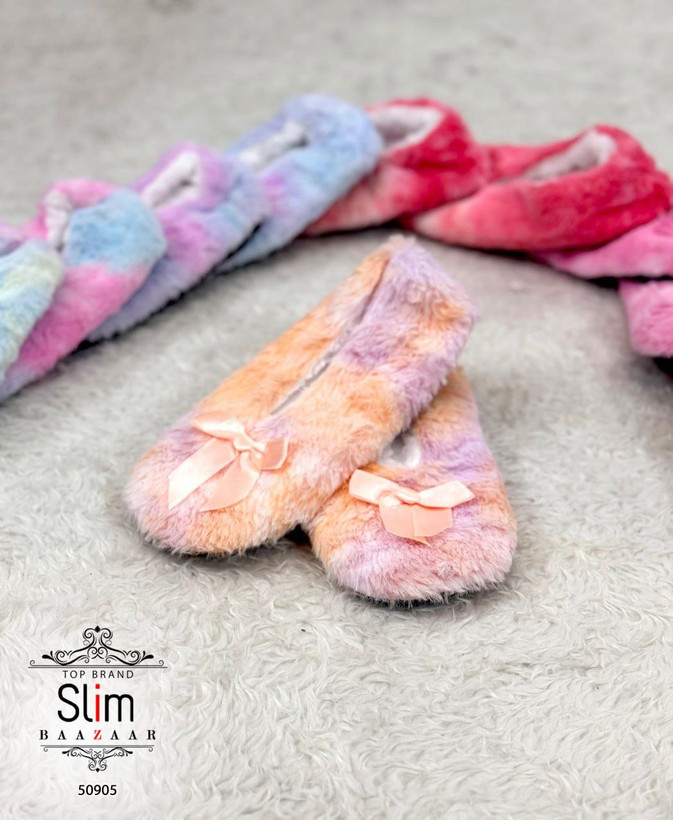 پاپوش آبرنگی زمستونی وارداتی تدی خزدار فری ۳۶ تا ۴۰ تن شیک