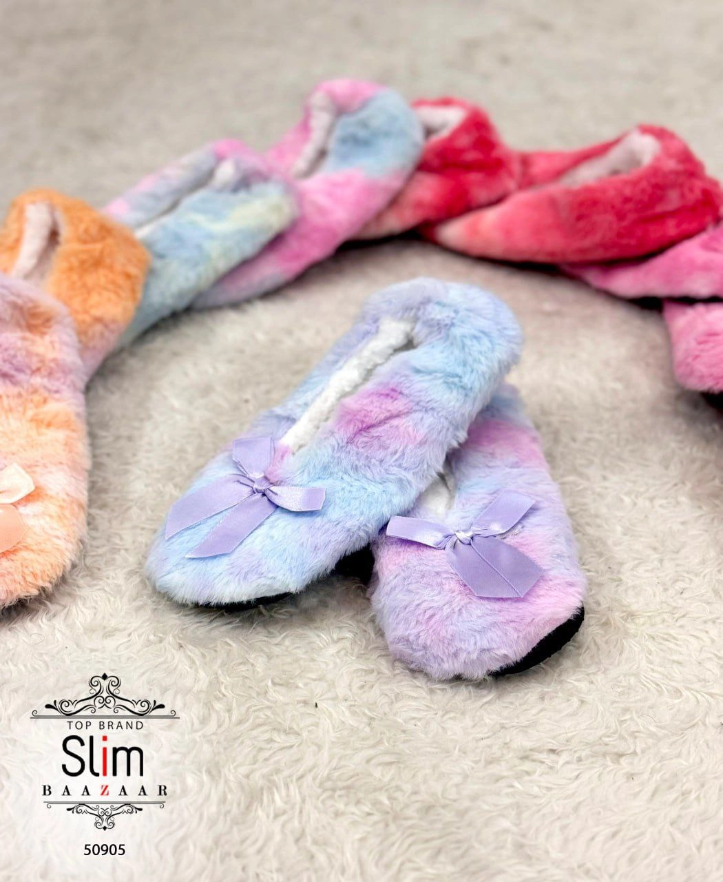 پاپوش آبرنگی زمستونی وارداتی تدی خزدار فری ۳۶ تا ۴۰ تن شیک