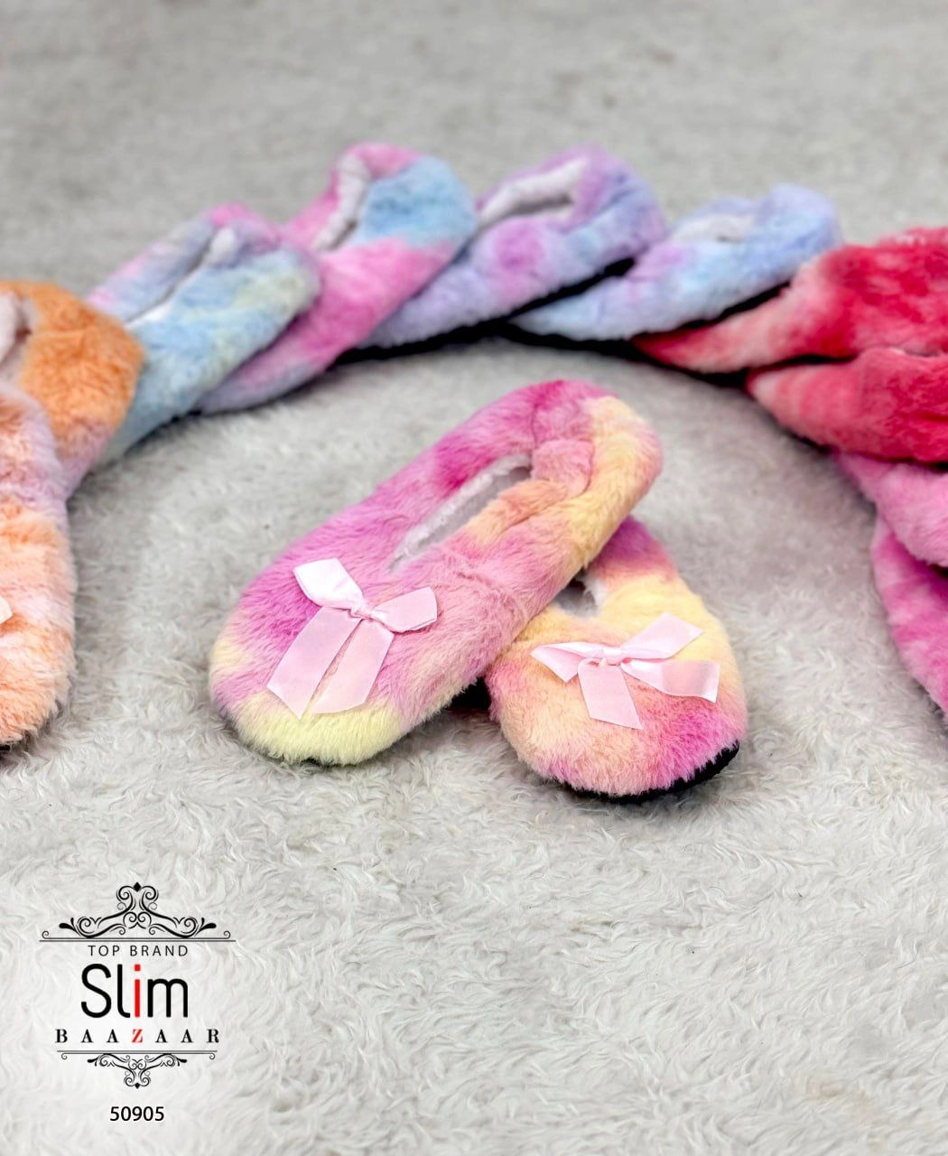 پاپوش آبرنگی زمستونی وارداتی تدی خزدار فری ۳۶ تا ۴۰ تن شیک