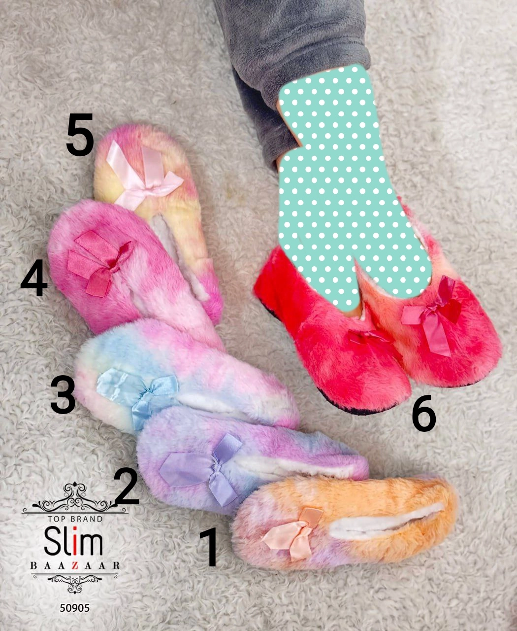 پاپوش آبرنگی زمستونی وارداتی تدی خزدار فری ۳۶ تا ۴۰ تن شیک