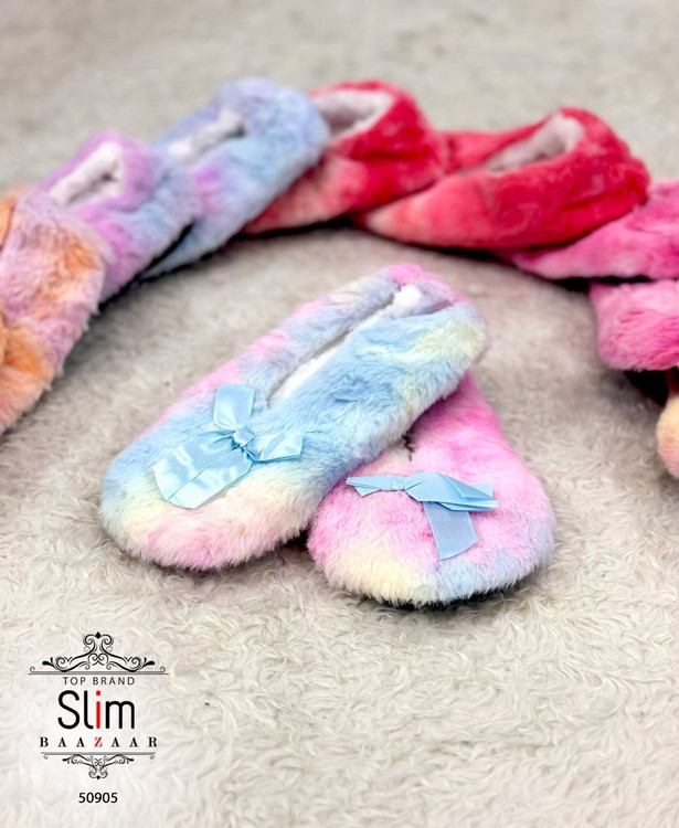 پاپوش آبرنگی زمستونی وارداتی تدی خزدار فری ۳۶ تا ۴۰ تن شیک