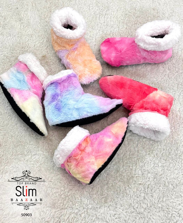 پاپوش ساقدار زمستونی تدی خز دار گرم و لطیف فری 38 تا 40 تن شیک