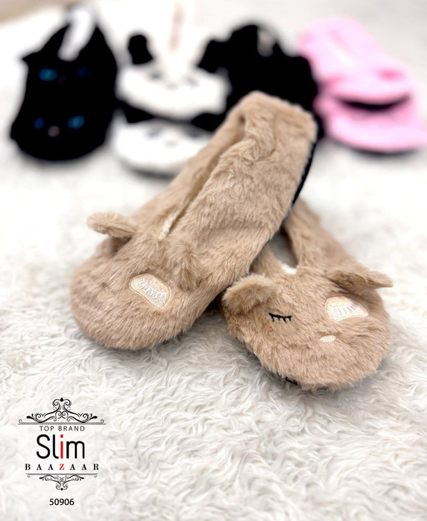 پاپوش زمستونی تدی خزدار گرم و لطیف فری 36 تا 40 تن شیک