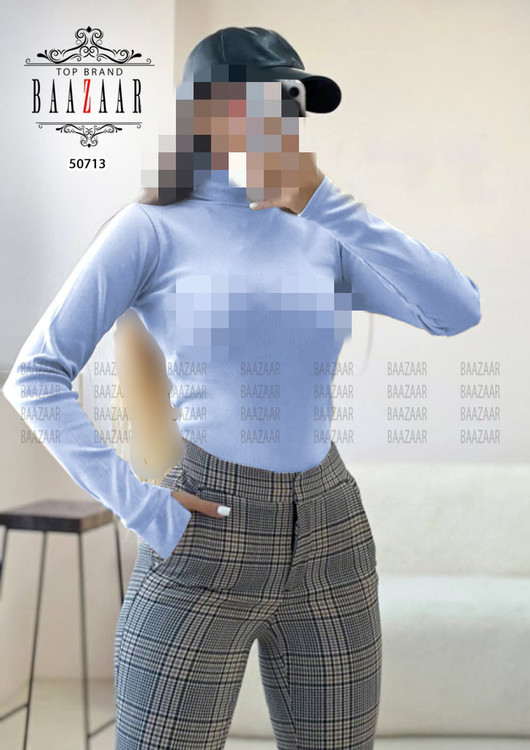 بلوز یقه اسکی فینگردار شصتی فانریپ پنبه کبریتی قد ۵۰ فری ۳۶ تا ۴۲ برای ۴۴ جذب تن شیک