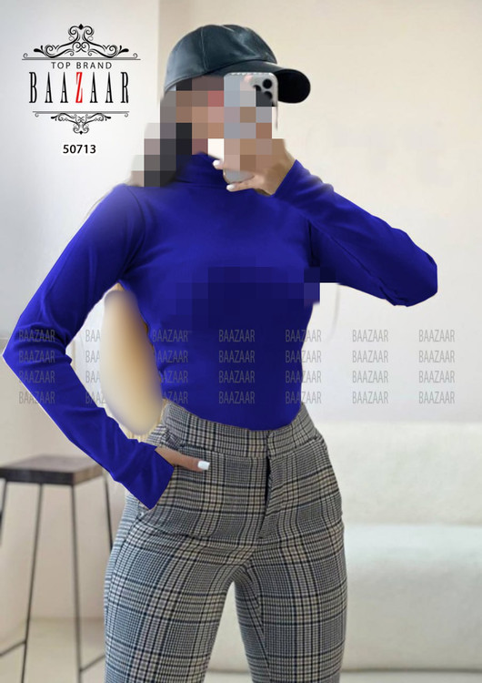 بلوز یقه اسکی فینگردار شصتی فانریپ پنبه کبریتی قد ۵۰ فری ۳۶ تا ۴۲ برای ۴۴ جذب تن شیک