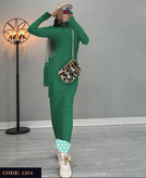 1504 پیراهن تونیک ماکسی بلند یقه اسکی فانریپ کبریتی عالی فری ۳۶ تا ۴۴ تن شیک