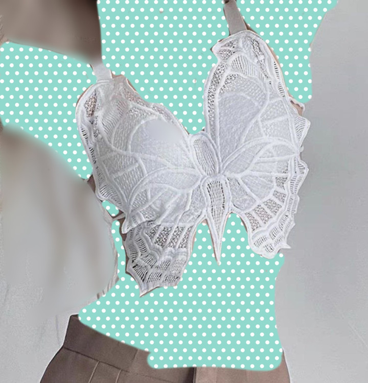 کراپ نیمتنه گیپور پروانه ای فانتزی و شیک قد ۳۷ فری از ۳۸ تا ۴۴ تن شیک