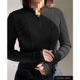 نیمتنه نیم تنه کراپ زیپدار فینگردار فانریپ پنبه کبریتی عالی قد ۵۵ فری ۳۶ تا ۴۴ تن تاک