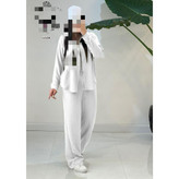 l50504 ست مانتو شلوار شومیز شلوار ابرو بادی گِرَم بالا فری ۳۸ تا ۴۴