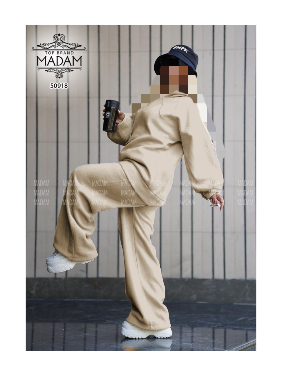 50918 ست هودی و شلوار بگ دورس داخل کرکی عالی فری ۳۶ تا ۴۴ تن شیک