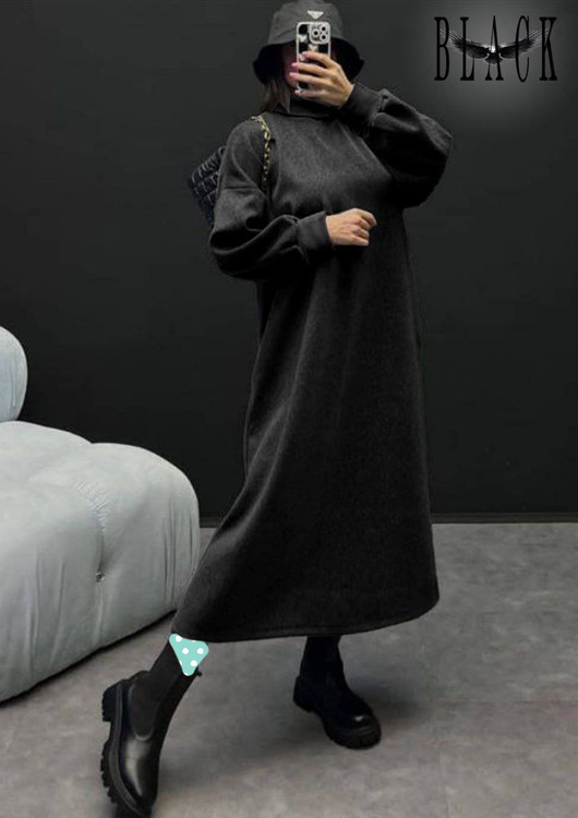 هودی لانگ بلند مانتویی فوتر دو رو قد ۱۲۷ فری ۳۶ تا ۴۴ تن شیک