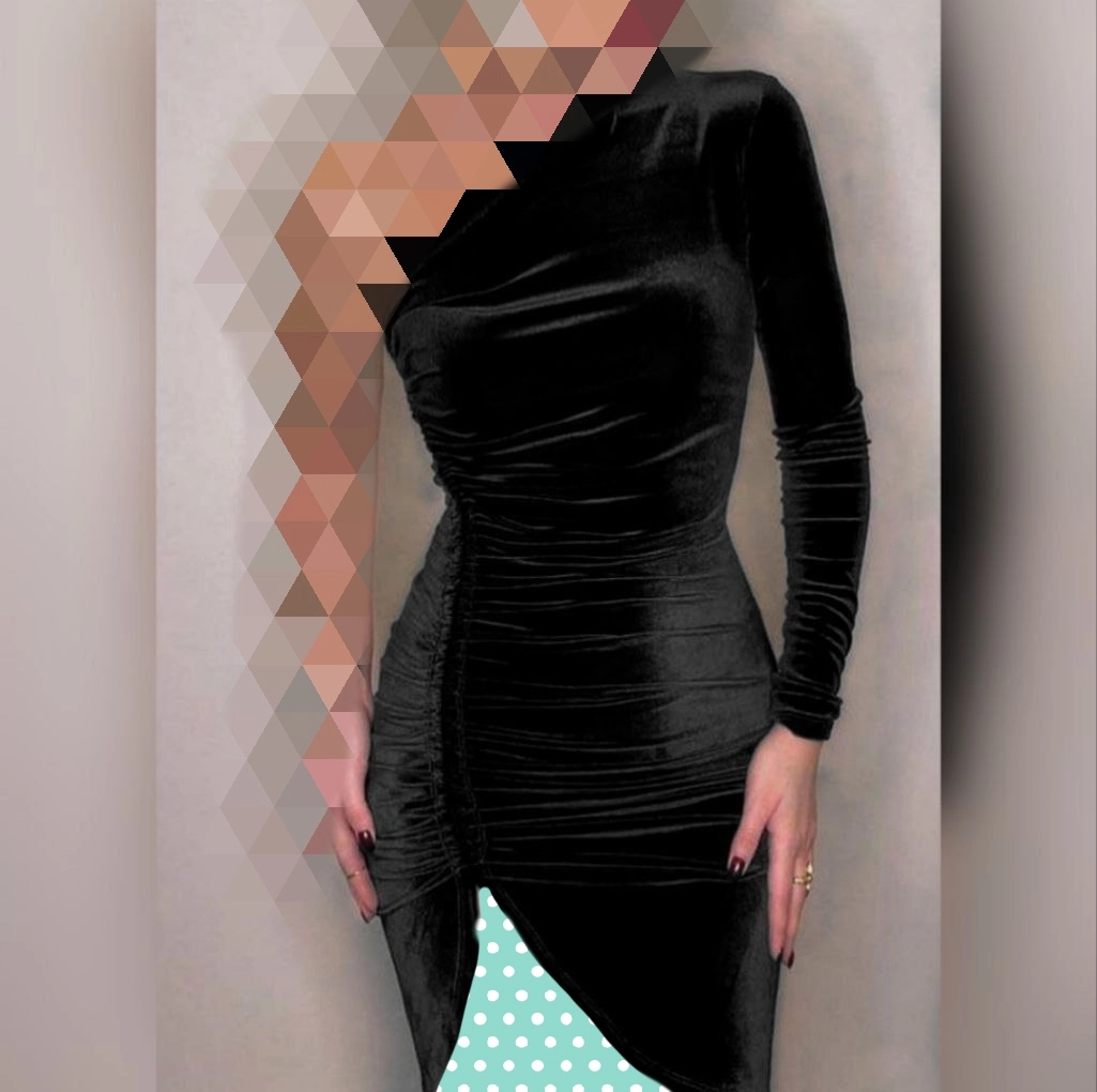 پیراهن مجلسی مخمل فول کش کره ای عالی فری 38 تا 46 تن شیک