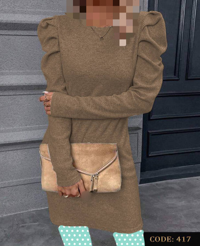 پیراهن ماکسی کوتاه آستین پفی فانریپ پنبه کبریتی قد ۹۰ فری ۳۶ تا ۴۴ تن شیک