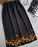 دامن نخی گل اطلسی نخ صد در صد بدون مواد قد ۹۵ فری ۳۸ تا ۶۰ تن شیک