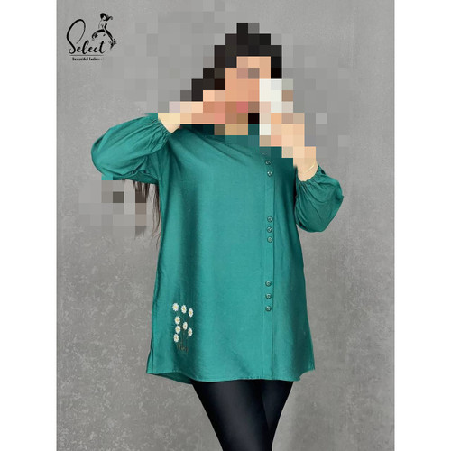 شومیز گلدوزی قواره دار بابوس عالی قد ۸۰ فری ۳۶ تا ۴۸ تن شیک