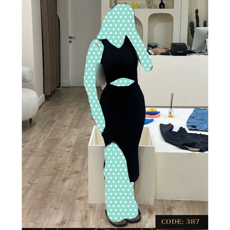 ست تاپ کراپ و دامن چاکدار فانریپ پنبه کبریتی فری ۳۶ تا ۴۴ تن شیک