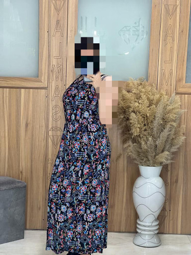 پیراهن ساحلی بندی نخی وارداتی قد ۱۳۰ فری ۳۶ تا ۴۴ تن شیک