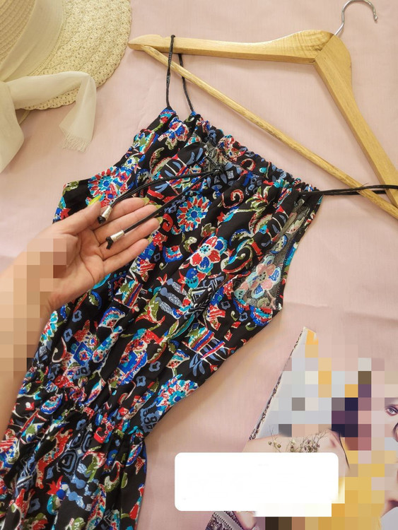 پیراهن ساحلی بندی نخی وارداتی قد ۱۳۰ فری ۳۶ تا ۴۴ تن شیک