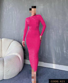 421 پیراهن ماکسی بلند مجلسی فانریپ پنبه کبریتی قد ۱۳۵ فری ۳۶ تا ۴۴ تن شیک