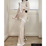 411 تیشرت شلوار بغل چاکدار فانریپ پنبه کبریتی فری ۳۶ تا ۴۲ تن شیک