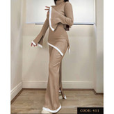 411 تیشرت شلوار بغل چاکدار فانریپ پنبه کبریتی فری ۳۶ تا ۴۲ تن شیک