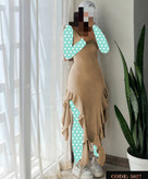 پیراهن ماکسی ریش دار فانریپ پنبه کبریتی فری ۳۶ تا ۴۴ تن شیک